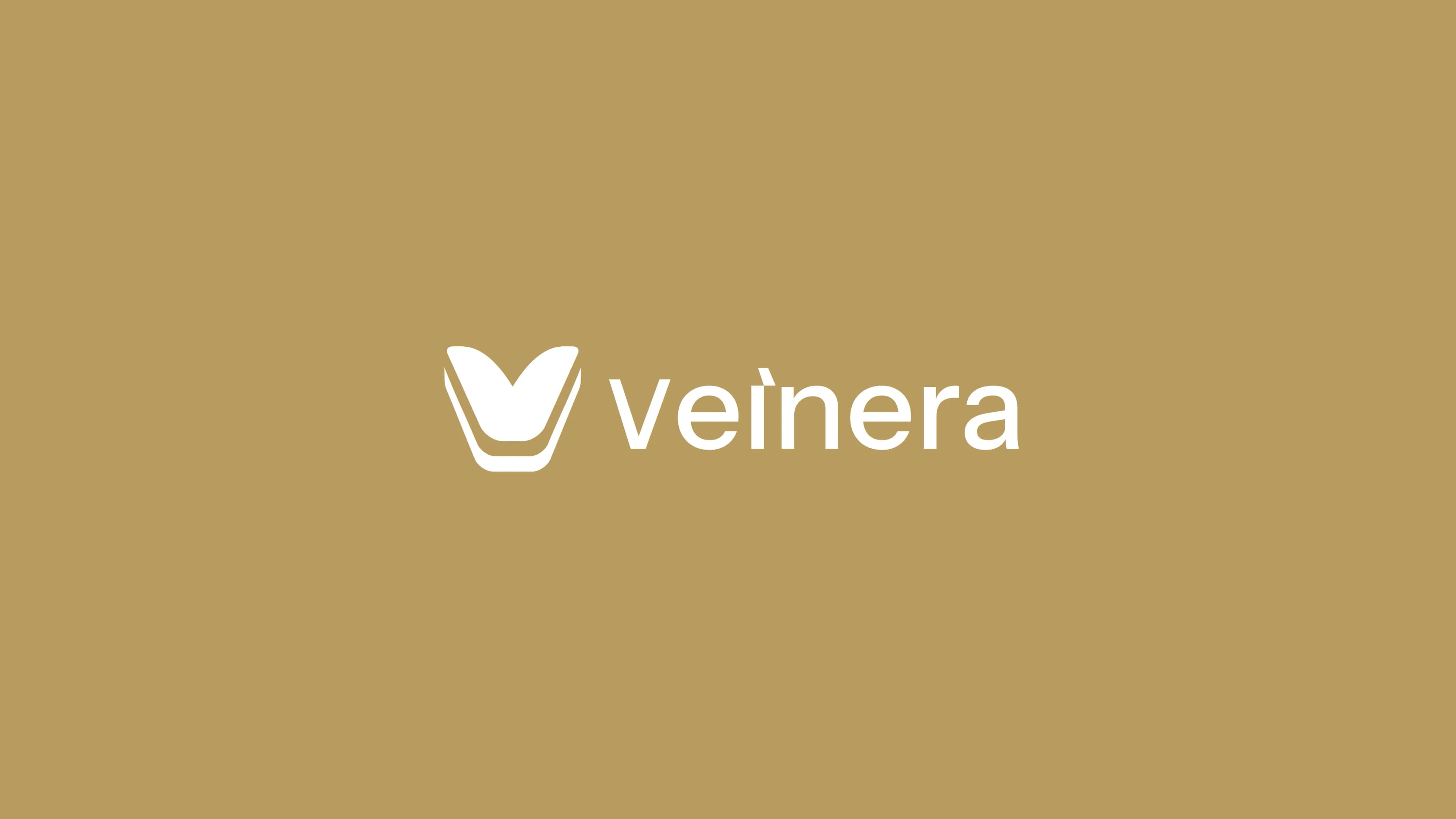 Layered abstract visualization representing signal chains from media exposure through consumer behavior to purchase outcomes — four horizontal layers connected by dark background, gold, and cream tones from Veinera's visual system.